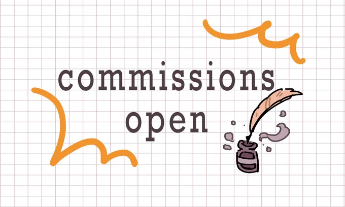 ? COMMISSIONS OPEN ?

RTs are much appreciated!! 

i'm opening limited slots for commissions. :'&gt; kindly send me a direct message for inquiries/to reserve a slot or check https://t.co/gigEbadWjK.

#commissionsopen #artcommissions #commissionme #commissions 