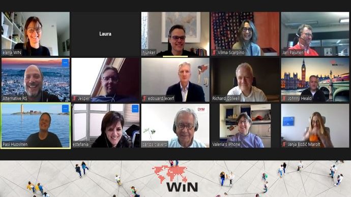 All smiling and ready for new interesting projects! #WINmembers from #Europe met yesterday to discuss topics for the next #WINEuropeanConference💡It's always a pleasure to meet you all, hopefully, we will be able to meet in person again soon!🤞🌍