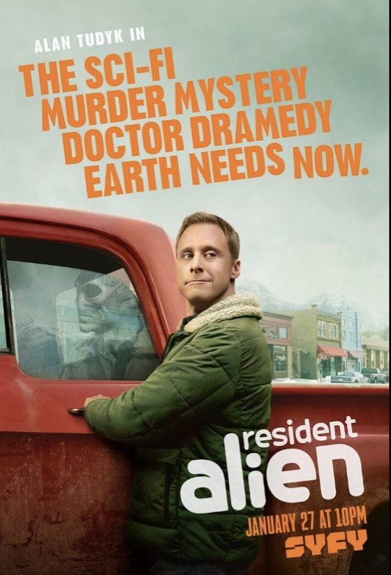 Universal_ilstu's tweet photo. It's. Really. Happening. #ResidentAlien, starring Alan Tudyk, lands TONIGHT at 10/7p on @SYFY Channel! https://t.co/TPXs9ckROv