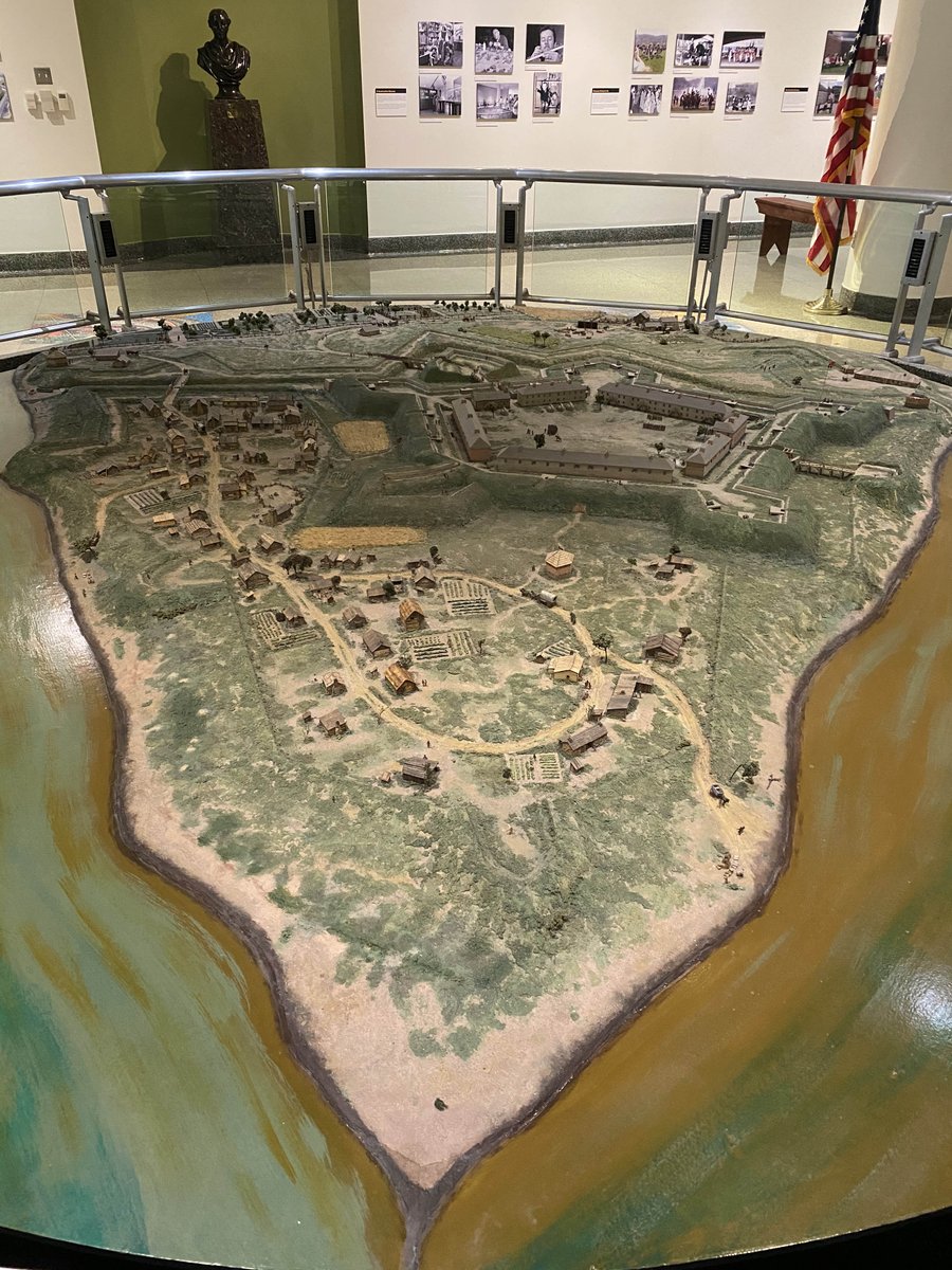 HistoryCenter's tweet photo. It took 119 Q-tips and plenty of patience for Fort Pitt Museum staff to complete the annual deep cleaning of the museum's 18th-century #Pittsburgh diorama. Measuring 16 ft. in diameter, it includes approx. 1,200 figures - the smallest of which are just 1/10" tall! #FortPittFriday https://t.co/OAMJY27TDw