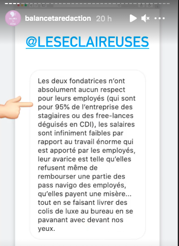 Balance_TaRedac's tweet image. Voici l'un des premiers témoignages reçus. Une dizaine d'ex-salariées ont confirmé et complété ces informations. Tous les messages se recoupent de façon précise. #Fakelaireuses