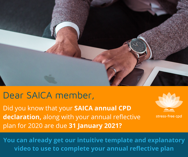 Has the #SAICA annual CPD declaration deadline (31 Jan!) got you stressed? No worries - StressFreeCPD has you covered! Visit stressfreecpd.co.za for your tailored template and video explaining the policy. #annualreflectionplan #CPDpolicy #annualCPDdeclaration
