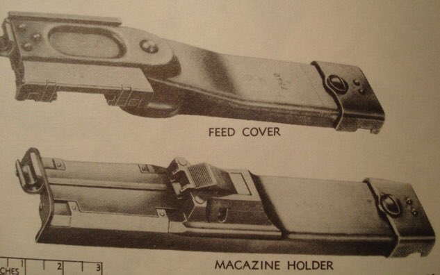 Yet it was problematic as it was difficult to load the magazine without a Trommelfüller (loader - pic 1) & required a separate Deckel Mit Trommelhalter (top cover on the Mg34 - Pic 2) to attach it to. 3)