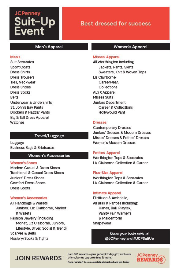 The Suit-Up Event with JC Penney is back and online! Use the link below or in our bio for coupons and deals! 👔👚👞