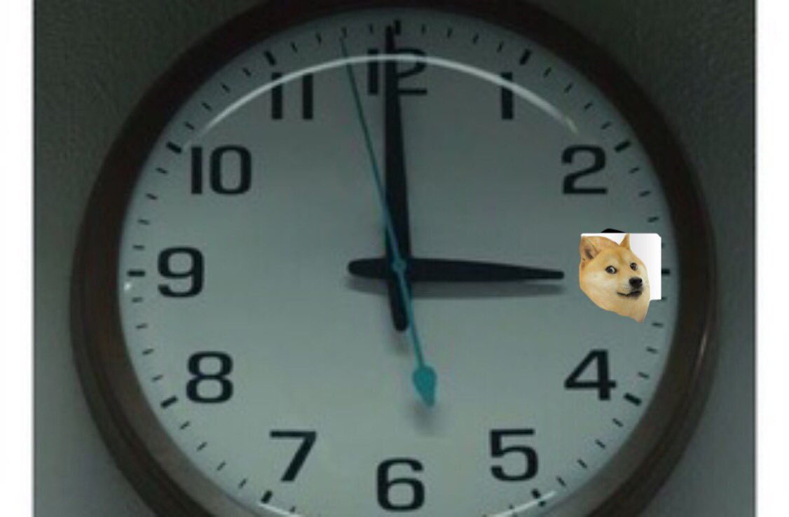 JellyMayne's tweet photo. At 3 o’clock, we strike.
#dogecointo1dollar #dogecoin #doge https://t.co/EDl2DDlUb1