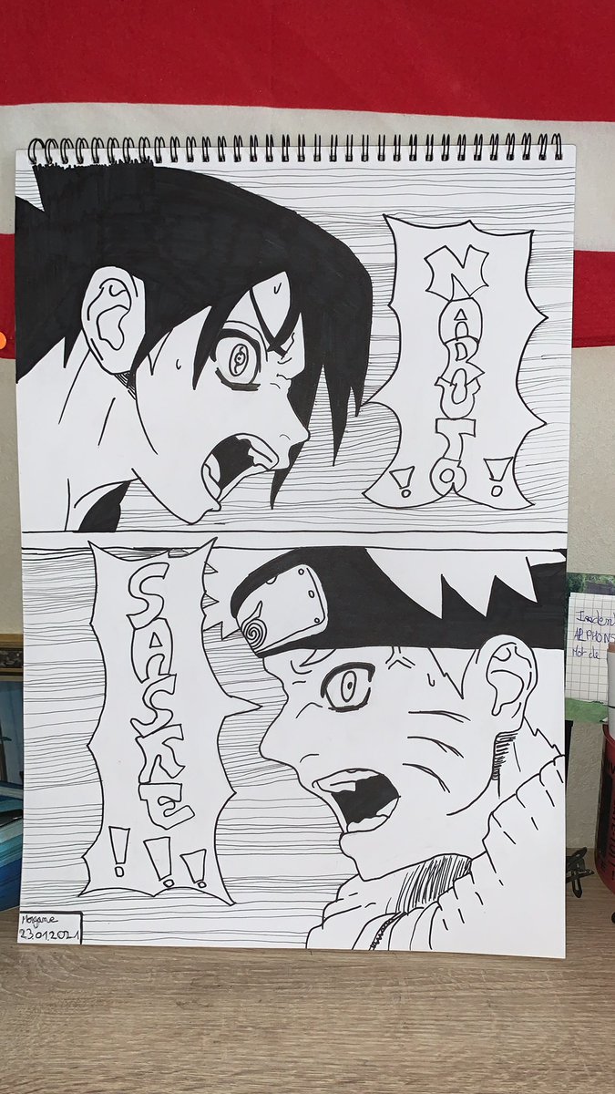 MorganeAlphons3's tweet photo. Une passion 😍
#narutoUzumaki 
#sasukeUchiwa
#animemanga 
#dessin
#passion https://t.co/nigTIsBAV8