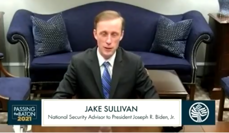 NEW:  @JoeBiden Nat'l Security Adviser  @jakejsullivan thanks Trump Nat'l Security Adviser  @robertcobrien for his help during a "strange & turbulent transition"during  @USIP  #PassingtheBaton