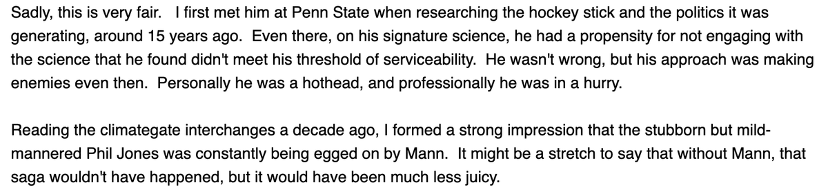 14. But bullying works. Lots of DMs and emails from prominent science journalists privately sharing their thoughts about @micheaelemann but admitting they are, in the words of one, "too chickenshit" to say it publicly. A sampling...