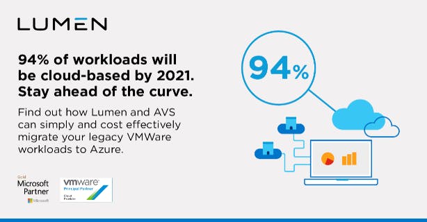 Businesses operating today face new and unprecedented challenges. To stay competitive agility, and efficiency are imperative, which can only be achieved with the modernisation of your IT infrastructure. Find out how, with the expertise of Lumen, Azure... bit.ly/3ckrflB
