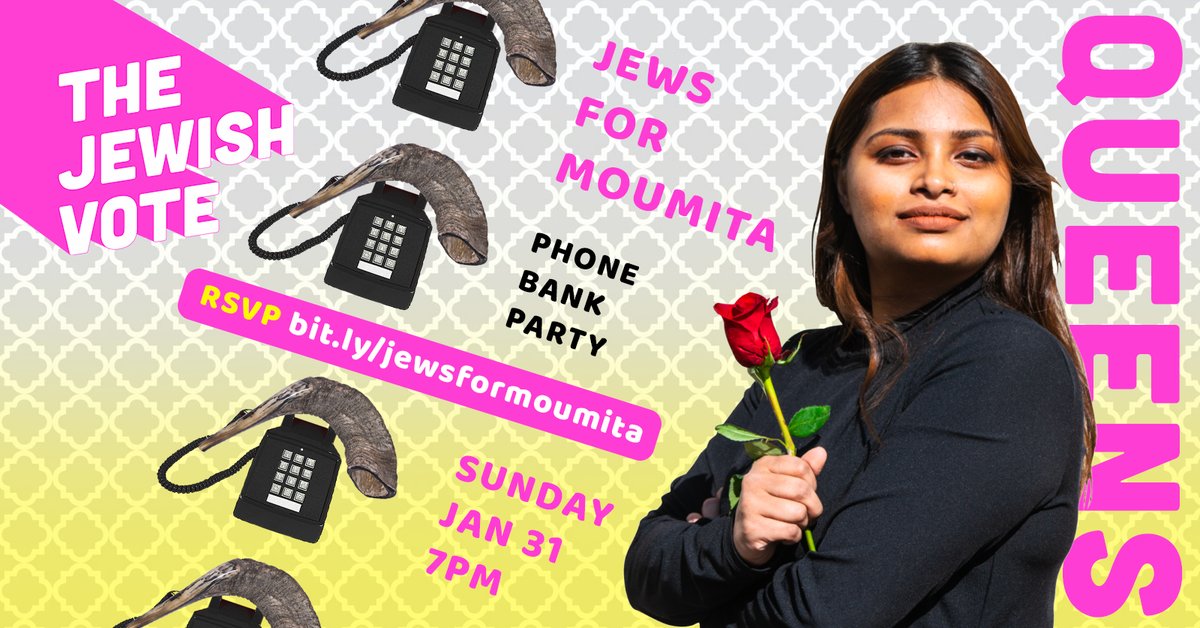 rafaelshimunov's tweet photo. @aaronnarraph People power beats this.
This Sunday join the #JewsForMoumita phone bank with @TheJewishVote
RSVP https://t.co/aNghXdf6yA https://t.co/C9PSIUwFAp