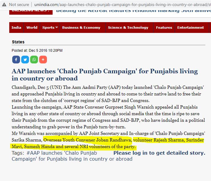 Now let’s see how AAP is involved in Farmer protest on ground.In December 2020 few NRI reached to Protest site by claiming that they are here to support farmers, but actually they are AAP’s Canada Unit!They all were here during Punjab election, you can see it in below news.