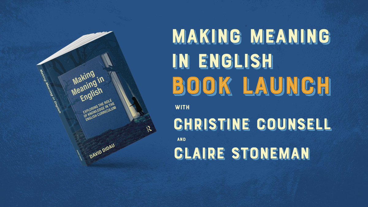 LearningSpy's tweet photo. BOOK LAUNCH!
Join us on Feb. 15th for the launch of @DavidDidau’s newest book “Making Meaning in English” with special guests @Counsell_C and @stoneman_claire.
Interested? RSVP here:
https://t.co/JAixDnWBQ8
#LearningSpy #MakingMeaningInEnglish #englishteacher #Edutwitter https://t.co/1uTTckBAnP