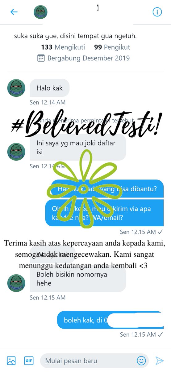 believedstore's tweet photo. #BelievedTesti 

Jasa #BelievedJokiTugas merapikan dokumen (dalam orderan ini merupakan dokumen skripsi) berupa format penulisan seperti jenis dan ukuran tulisan, numbering, paraghraph, pemberian caption pada gambar dan tabel, juga TOC dan TOF. 

Senin, 18 Januari 2021. https://t.co/oCncSxn3Xb