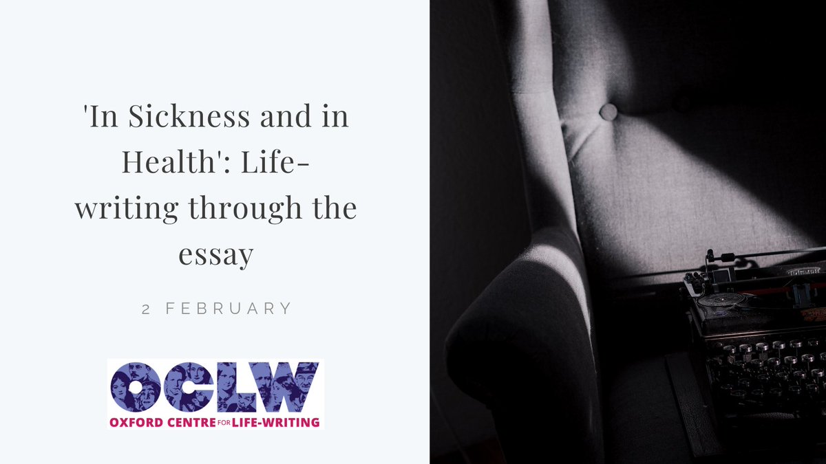 OxLifeWriting's tweet image. What's going on in Hilary Term? 

We have @Plathbiography on the fantastic Red Comet; life-writing and animal communication; ancient Roman poetry and life-writing; and a consideration of the essay in myriad forms from Woolf to the Royal Society:

mailchi.mp/25ae172ca849/l…