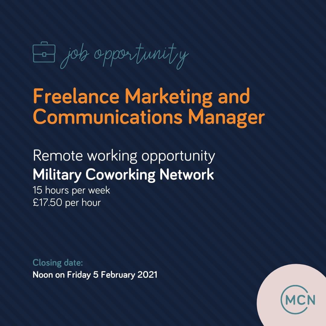 militarycowork's tweet image. 🤩 | We're #hiring!!

Do you want -
✔ To be a part of growing the MCN
✔ To be a part of a project which is improving the lives of military partners
✔ To work on a project with real purpose

militarycoworking.uk/joinus