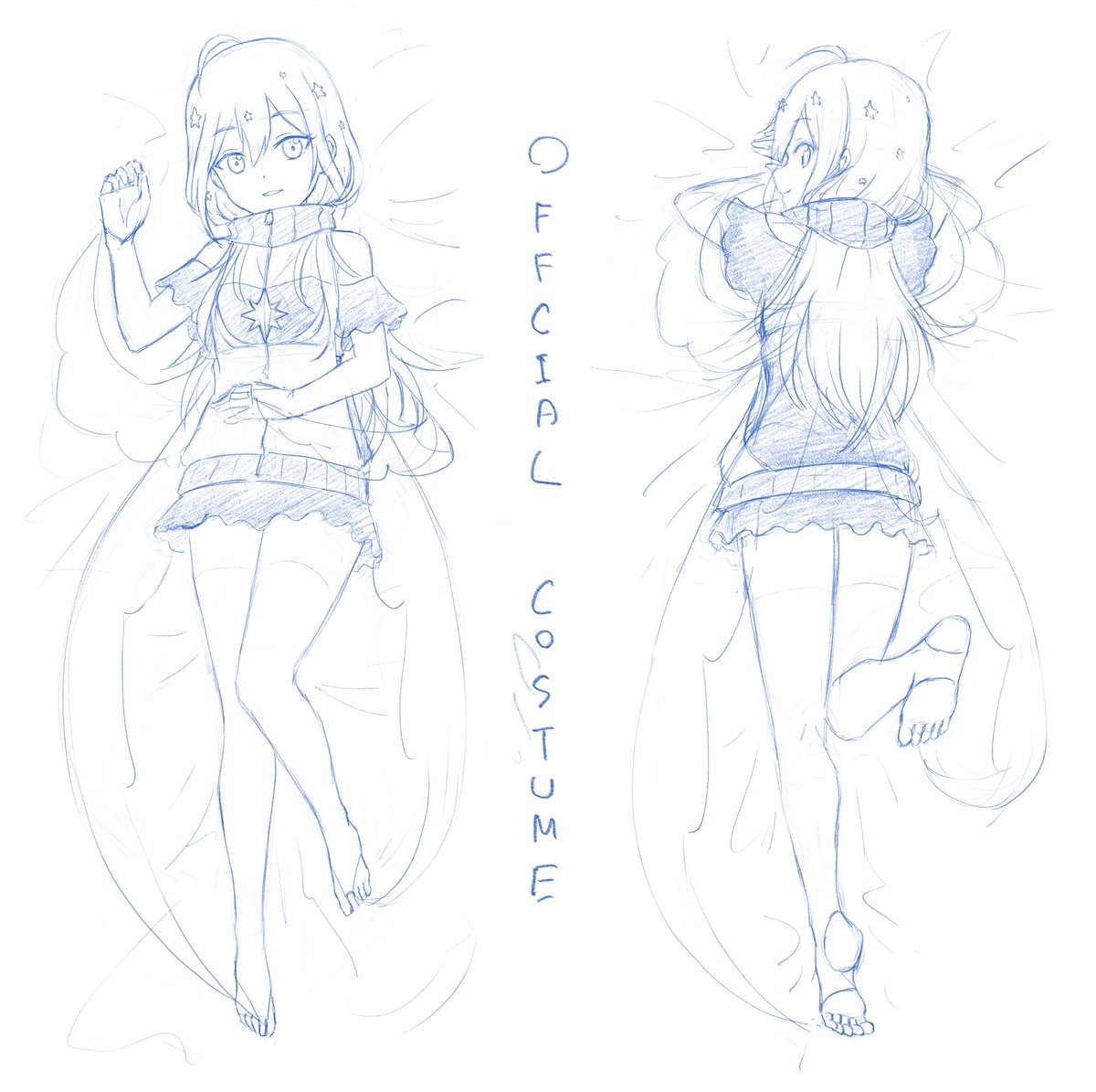 ยังไงซะ เดี๋ยวทำลายนี้ให้เสร็จก่อนดูผลตอบรับจากแฟนๆ....
วาดไปแก้ไปวาดไปแก้ไปรัวๆ...
ท่านอนนี่วาดยากจัง เท้าวาดยากจัง เต็มตัววาดยากจัง.. o w o;;
เดี๋ยวต้องไปเซ็ตขนาดรูปให้ใหญ่เผื่อพิมพ์ด้วยสินะ 555 เอาไว้รอหลังร่างภาพจนพอใจก่อนละกันนะ... ยังรู้สึกอยากปรับๆอีกหน่อยไว้ค่อยมาทำต่อ..