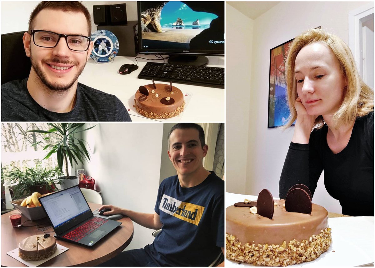 novalitedoo's tweet photo. Another milestone achieved, a successful production release, one great teamwork with #NulTien, the end of the working week, round hazelnut cake, a lot of smiles, and all the pretty things... 🤗🥂

#enigmatry #enigmacare #milestone #novalitecakeday https://t.co/31HmkPL8oW