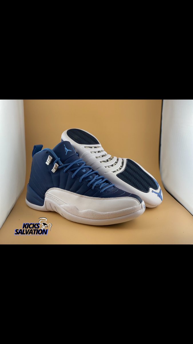 Kickssalvation's tweet photo. Retro Jordan Indigo 12s 🌀
 A Deep Clean done to remove all the dirt and scuffs on the shoe as well as cleaning the bottoms for a nice fresh look. Can you tell the difference?
#kickssalvation
#dmvshoerestoration #shoesrestoration
#flightclub #indigo12s https://t.co/x5IHkO3t46