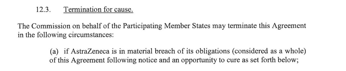 The EU can terminate for material incurable breach. So why does the EU not take this up? Because if it does, it does not have great recourse - see below. And that is really the nub of it. 9/