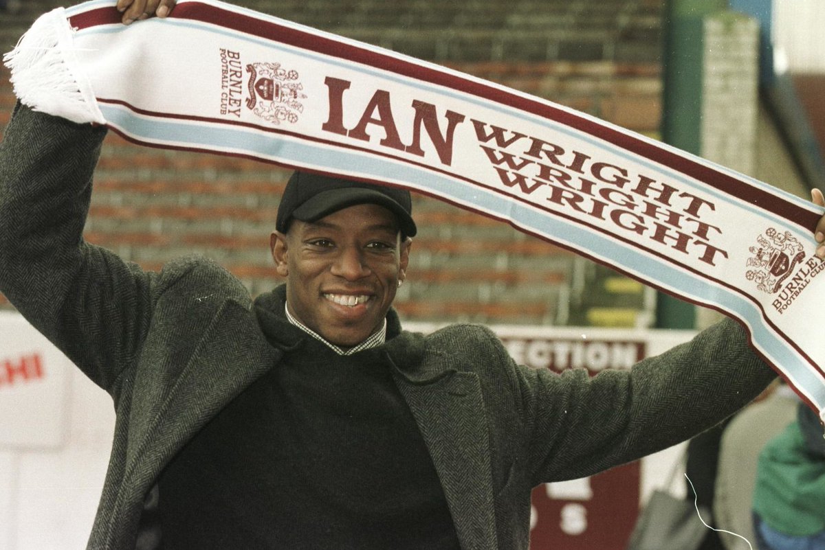 Ian Wright signed for Burnley from Celtic back on Valentine's Day, 2000, scoring 4 goals in 15 matches for the ClaretsThere were just 17 league games remaining, with the Arsenal and England legend looking to fire the Lancashire club back to the First Division