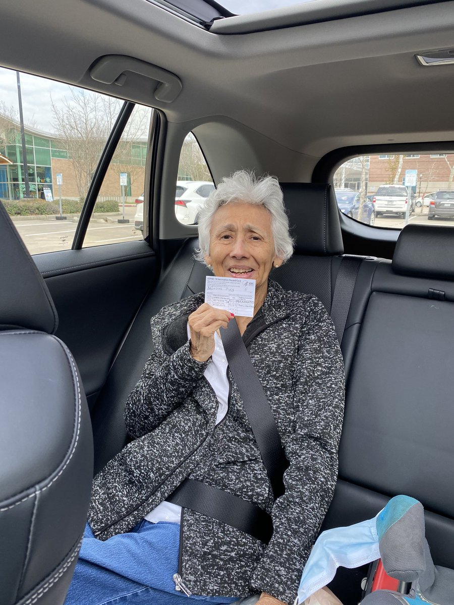 yogagirldd's tweet photo. @BakerRipley is #TheBest when it comes #AlzCare and support‼️ #Thankful for Katie and her amazing team for procuring the #covidvaccine for their precious members, including my adorable Mom! 💝 #SuchaGift Mimi’s 2nd dose= ✅ 💖✨ https://t.co/dgDl3sJZCf