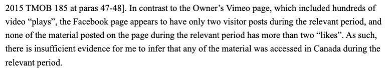 NitinGomber's tweet photo. Did you know that “likes” on your Facebook business page and “plays” on your Vimeo videos may help you save your trademark registration in Canada? https://t.co/LbFXkSe3YG #smallbiz https://t.co/MwefviGBwl