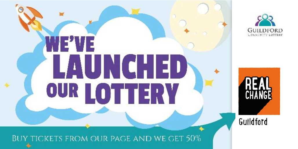 RealChangeGford's tweet photo. We've just joined @GuildfordLotto! Buy your tickets from our page &amp; we get 50% PLUS 10% goes to other local good causes🧡 

Tickets cost £1 per week- buy yours now &amp; help us support those who are homeless or at risk of homelessness in #Guildford: https://t.co/7mY9n9EzFR https://t.co/kfU3QlA40a