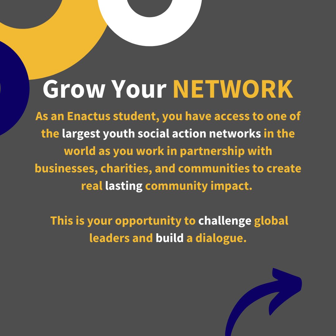 Still unsure on how @EnactusUK can benefit you? Have a look at their amazing reasons on why you should join today! ✨ Go to the link in our bio to find out even more from the Enactus website and remember to sign up to join the BCU team🐯💙