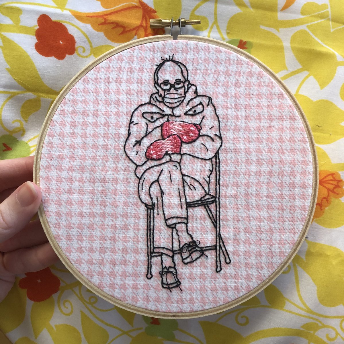 needle_nuggets's tweet photo. Same Bernie different mediums 💛💗 https://t.co/1eOInNgrlF