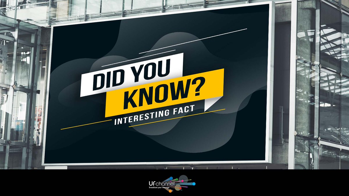 #FunFactFriday - Did you know digital signage can be used for more than just formal messaging!  Show the playful side of your brand! Fun facts about your business, or thoughts of the day.
.
.
.
#FFF #FunFactFriday #digitalart #interestingfacts