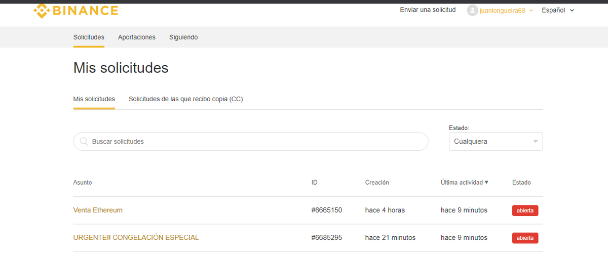 IanLucas3's tweet photo. @Binance_Spanish @binance @BinanceHelpDesk Muchas gracias por la atención. https://t.co/D8SfnLXcKZ