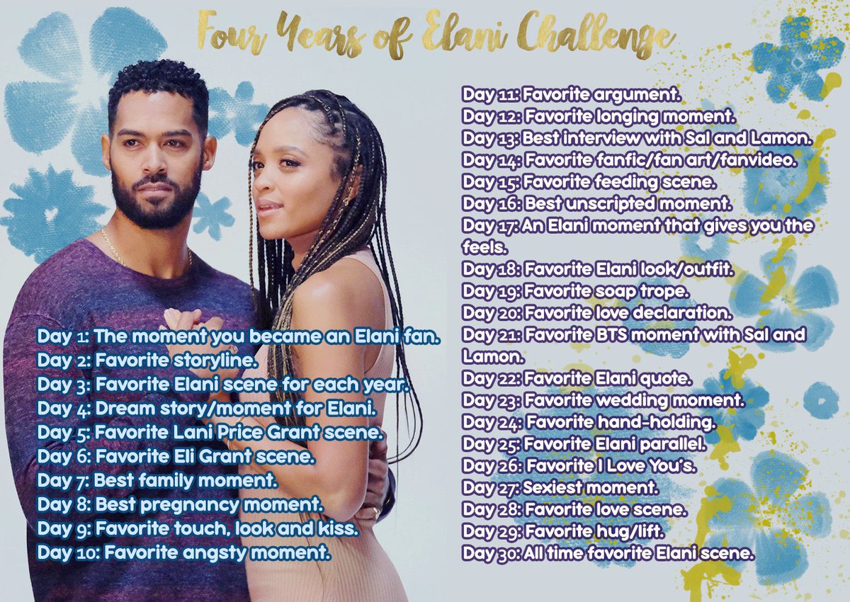 EliandLani's tweet photo. We have officially launched our #FourYearsOfElani challenge! โฅ๏ธ
Donโt forget to use the hashtag and join us in the celebration!
#Elani #Days @nbcdays https://t.co/vlty5vb4eT