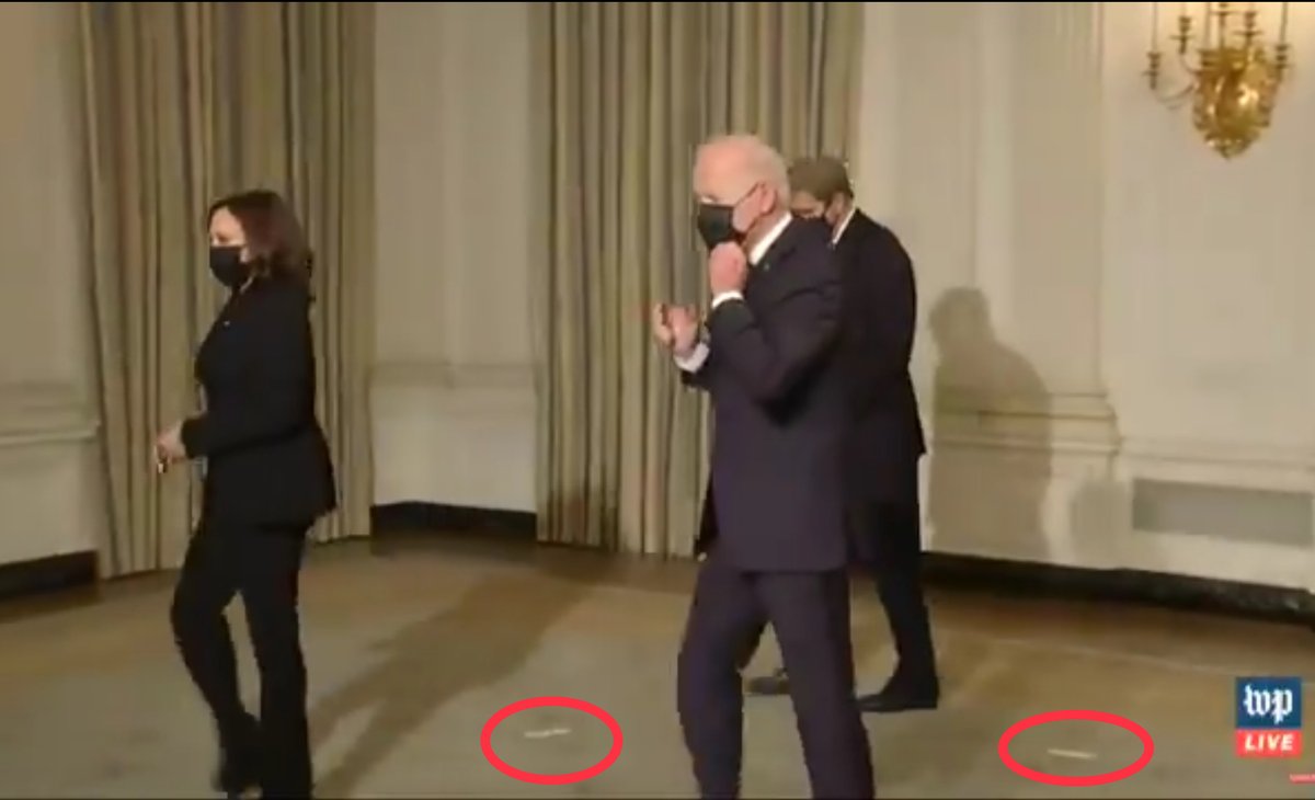 Putting aside he refuses to answers any questions. It’s funnier how they have to use spikes to mark out where the ‘actors’ have to stand for the correct lighting and scene.