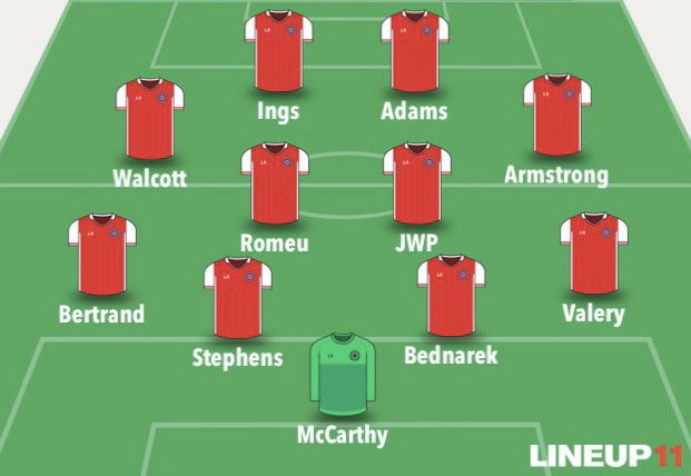 Southampton Gameweek PreviewSuspended/Injured Vestergaard, KWP, Tella, Obafemi injuredManager Quotes + Notes  Bertrand, Romeu, Djenepo availableVokins goes out on loanPredicted lineup below. Written by  @FPLFlex