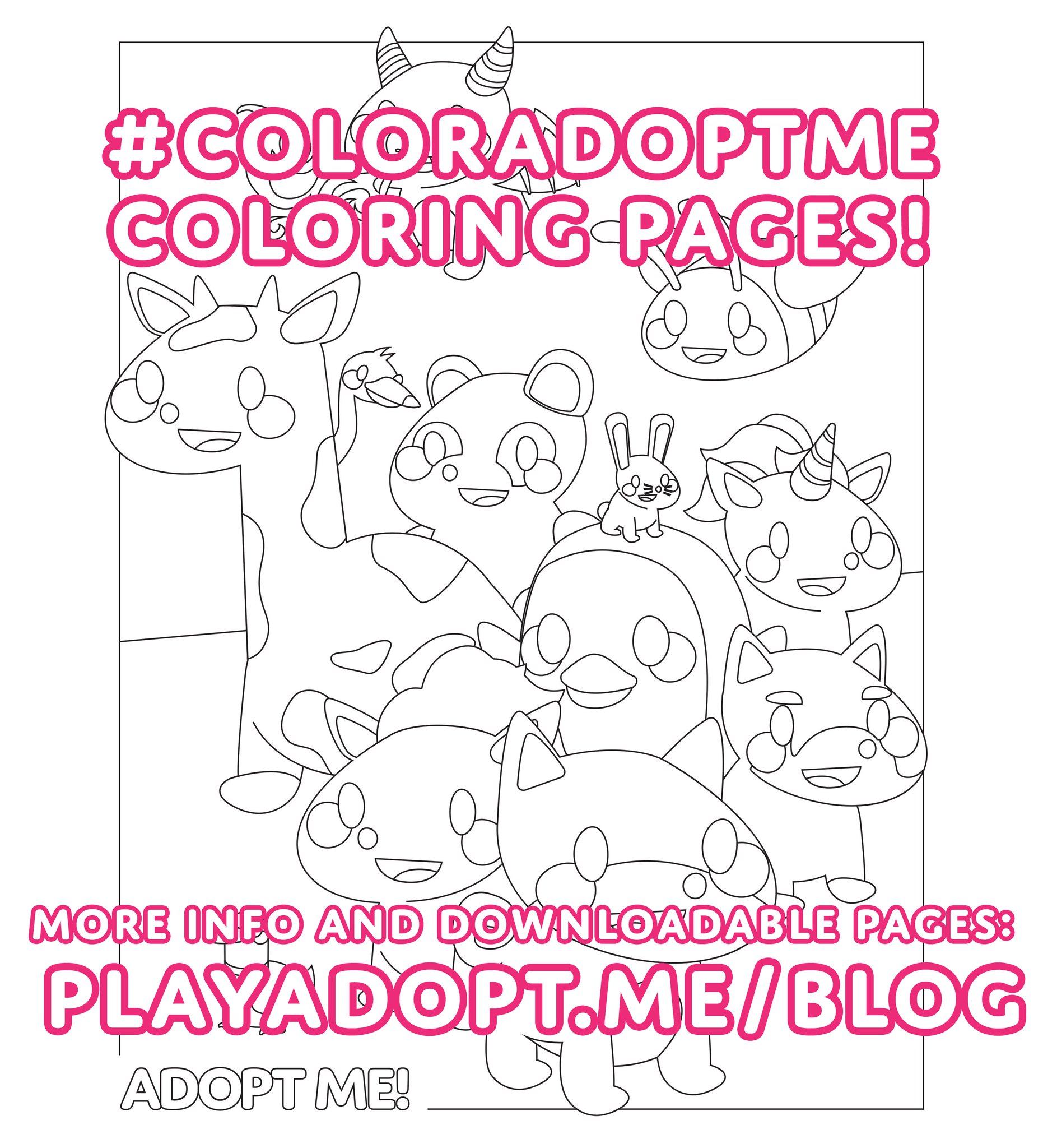 Adopt Me On Twitter The Last Two Coloring Pages Are Up On Our Blog Now We Ll Choose Our Favorites To Send Pets To Over The Next Week So Share Your Version - roblox coloring pages adopt me