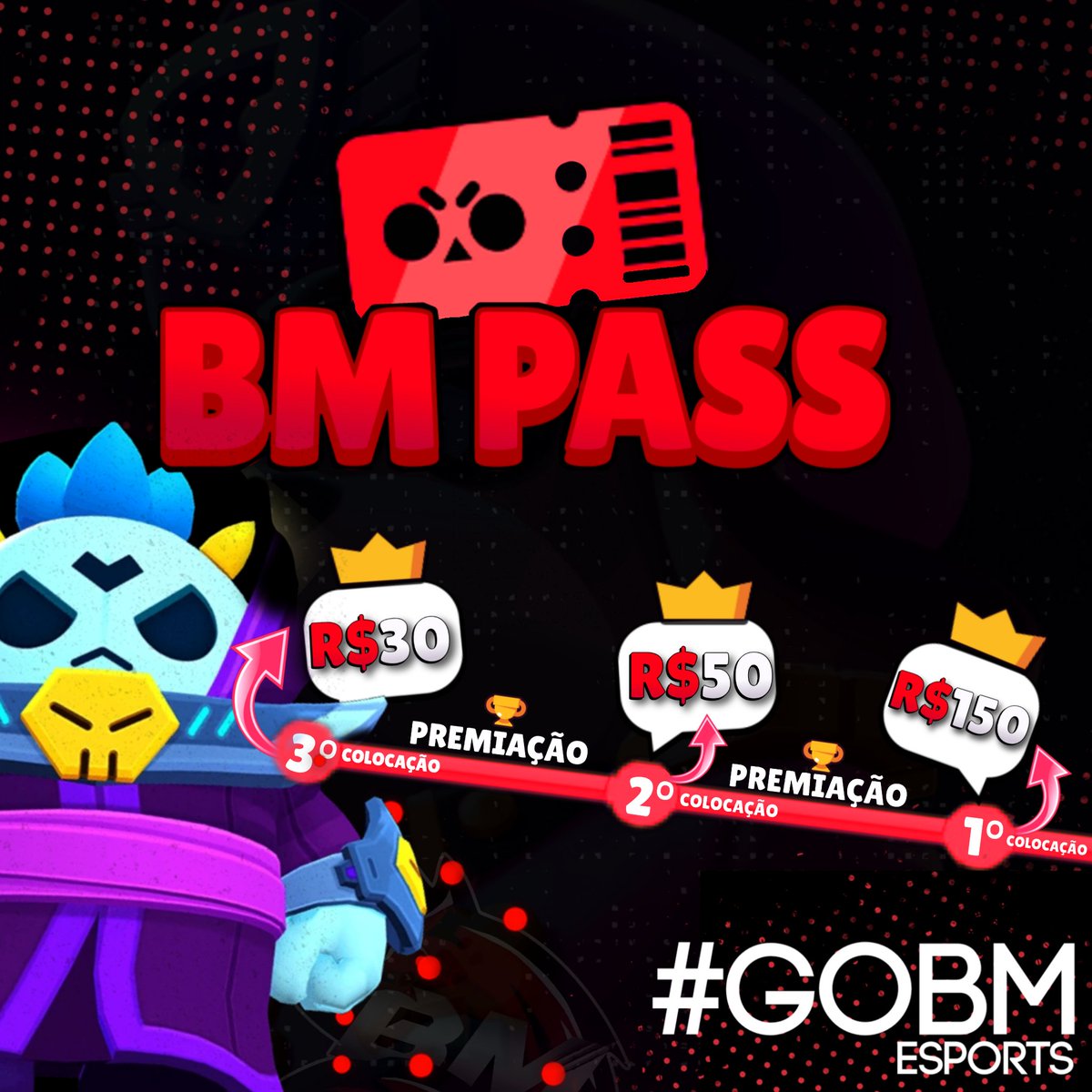 BMP ▪️Novo ano, novos desafios, novos eventos...
BM PASS está chegando para nossos membros na próxima temporada, onde jogarão para conquistar o prêmio de até $150,00. Quem vai levar essa?!

Faça parte da Comunidade BM você também (entre em contato pelo direct).
#BrawlStars #gobm