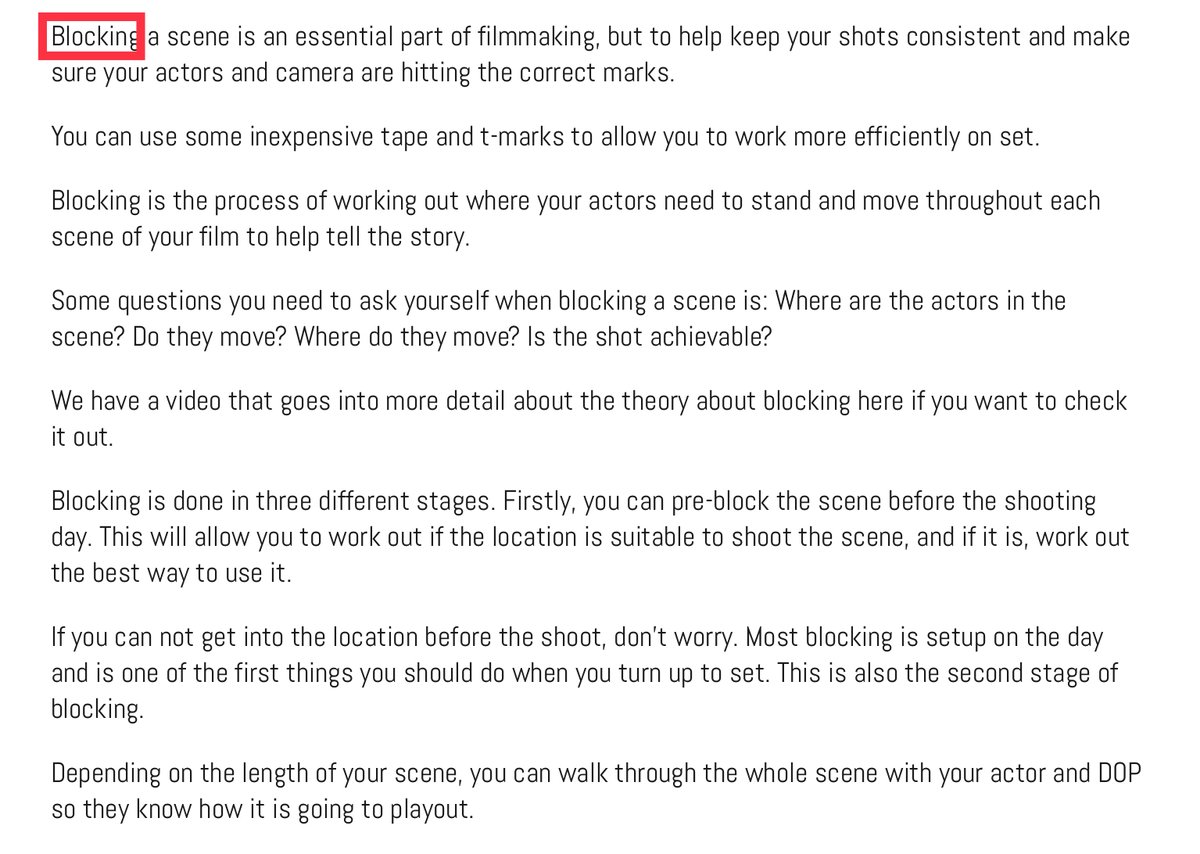 Ever notice the common language used.Blocking, masking, booms, etc...Enjoying the show?