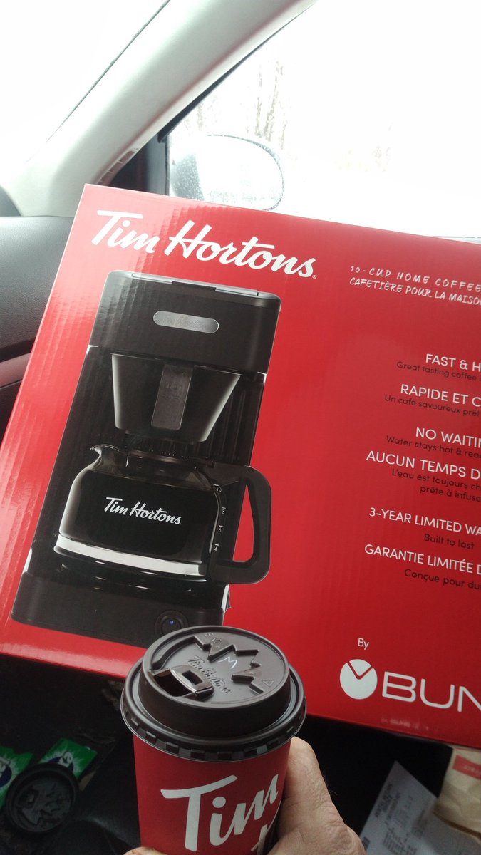 Tim Hortons coffee maker will fit through drive thru window!