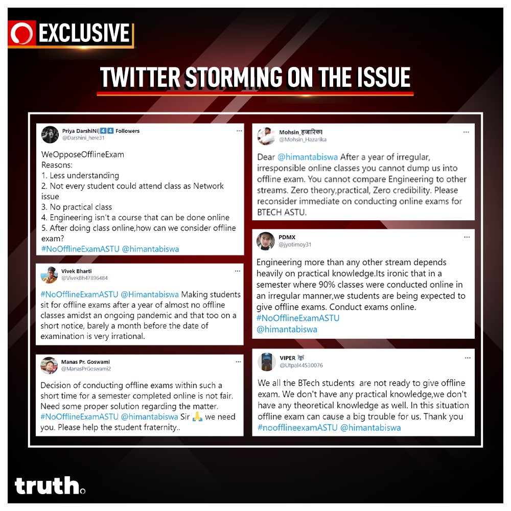 aboyobbhuyan's tweet photo. Why can’t an Institution’s authority directly answer their students’ concern? Students of ASTU agitating against the offline exam conduction.
Here’s our full-report: https://t.co/txl3bgp6FH #NoOfflineExamASTU https://t.co/UgiSHQjlI9