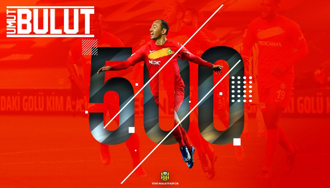 Futbolcumuz Umut Bulut (<a href="/bulut9umut/">Umut Bulut</a>), Fatih Karagümrük maçı ile birlikte Süper Lig kariyerinin 5️⃣0️⃣0️⃣. maçına çıktı.

🧿 Umut Bulut’u tebrik ediyoruz. 👏