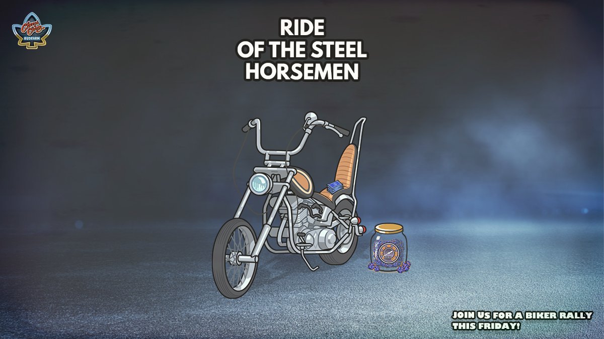 cheechchonggame's tweet photo. Join us for a bike rally this Friday!! ποΈ
#gaming #gamerslife #mobilegaming #lovegaming #gamerscommunity #420gamers #420games #420daily #420life #420everyday #710style #puffpuffpass #blazed #stoned #lifted #getlifted #gethigh #flyhigh #girlgamers #liftedladies https://t.co/1irbFS3NqE