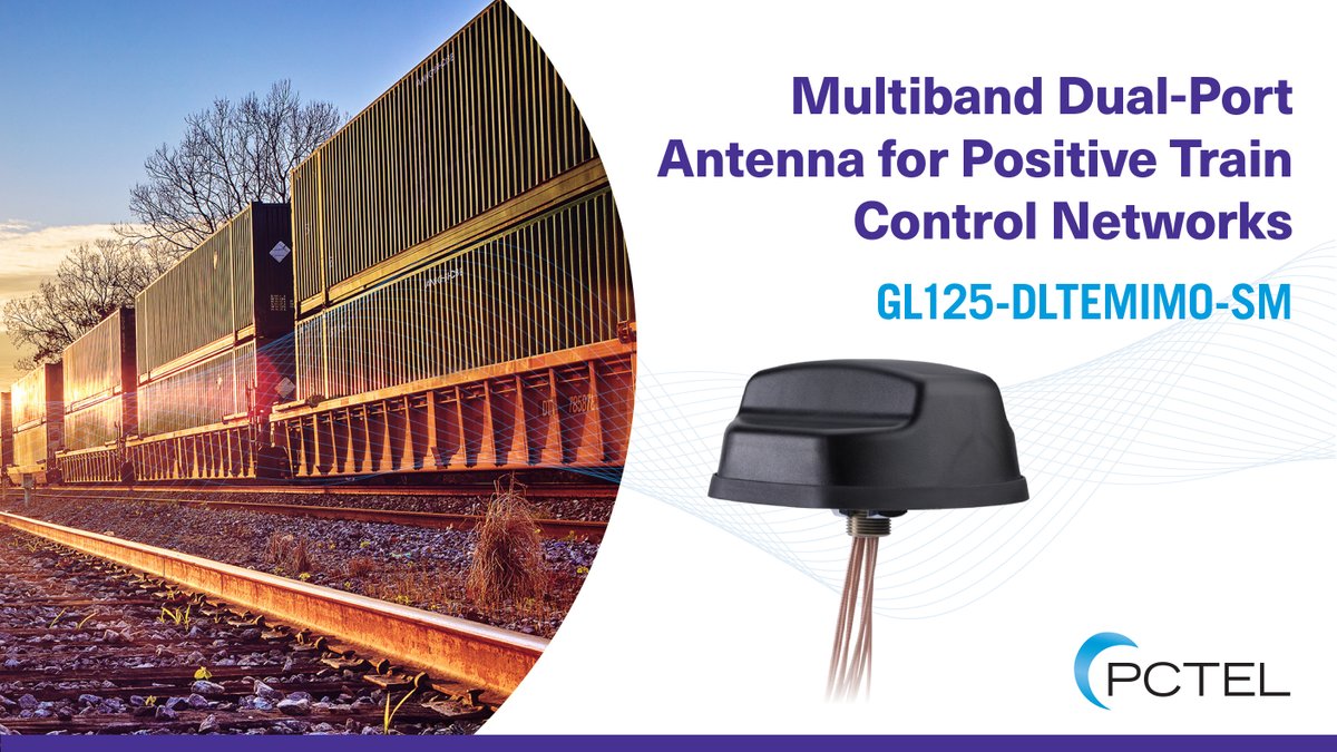 PCTEL_inc's tweet image. For positive results in Positive Train Control (PTC) networks, explore PCTEL'S COACH™ II GNSS multiband, dual port antenna. Learn more here: ow.ly/3PmC50Dk8Yh
#GNSS #antenna #multiband #PTC