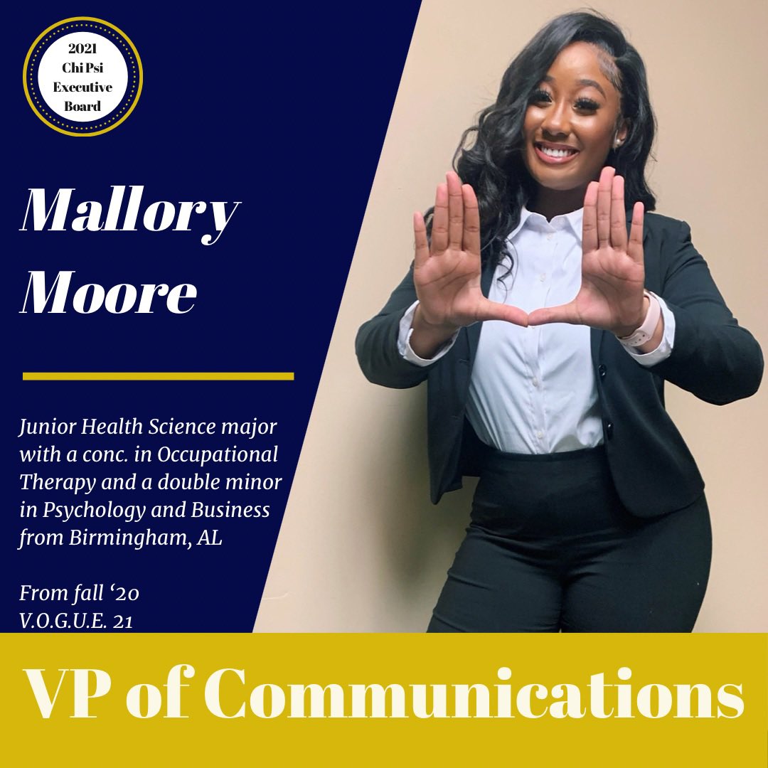AkpsiChipsi's tweet photo. Congratulations to newly elected Vice President of Communications, Mallory Moore and Director of Public Relations, Jada Karriem 💼 for the Chi Psi chapter of Alpha Kappa Psi Professional Business Fraternity, inc.!🙌💙 #InUandI #JoinUsNowOrWorkForUsLater (@MMoorw ) (@JadaAmirah ) https://t.co/cFizjcNuV2