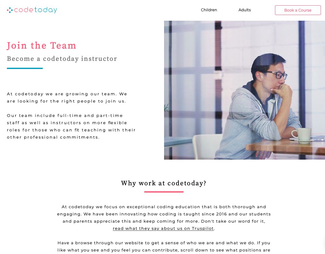 codetoday_'s tweet image. We are hiring!
Looking for people to join our team of instructors to teach coding in Python to children and teenagers.
Read the job description:
codetoday.co.uk/join-the-team-…
#teachpython #python #coding #education
#Python #LearntoCode #teaching #jobs #ukjobs
