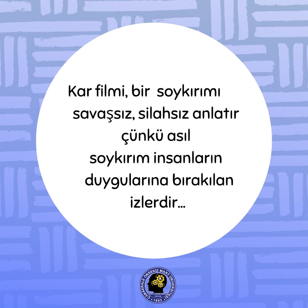 comukad17's tweet photo. #KADAtölyemizdenKalanlar 

Atölyemizde bu hafta Yusuf Yıkmaz Hocamız ile Kar (Snow) filmini analiz ettik.

Hocamıza kıymetli katkıları, arkadaşlarımıza da katılımları için teşekkür ediyoruz :)

#kad #kritikveanalitikdüşünce #kritikveanalitikdüşünme #çomü #comu https://t.co/pFGtMBMgB9