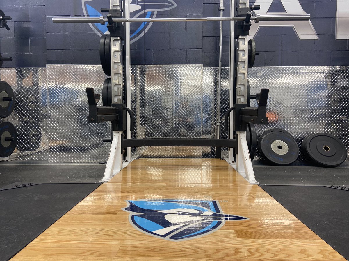 More upgrades in the weight room! New platforms with the logo on them went in! #DoMore
