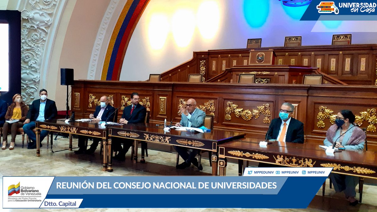 #EnDesarrollo || REUNIÓN DEL CONSEJO NACIONAL DE UNIVERSIDADES 
CON LA COMISIÓN DE DIÁLOGO, RECONCILIACIÓN Y PAZ 
DE LA ASAMBLEA NACIONAL.  #DialogoEsPaz #VenezuelaSolidariaYHumanista