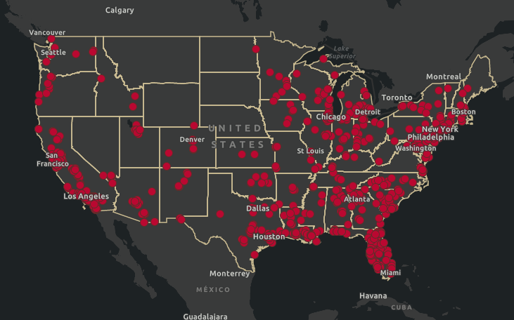 We recorded deaths in 47 states and in nearly every major metropolitan area.