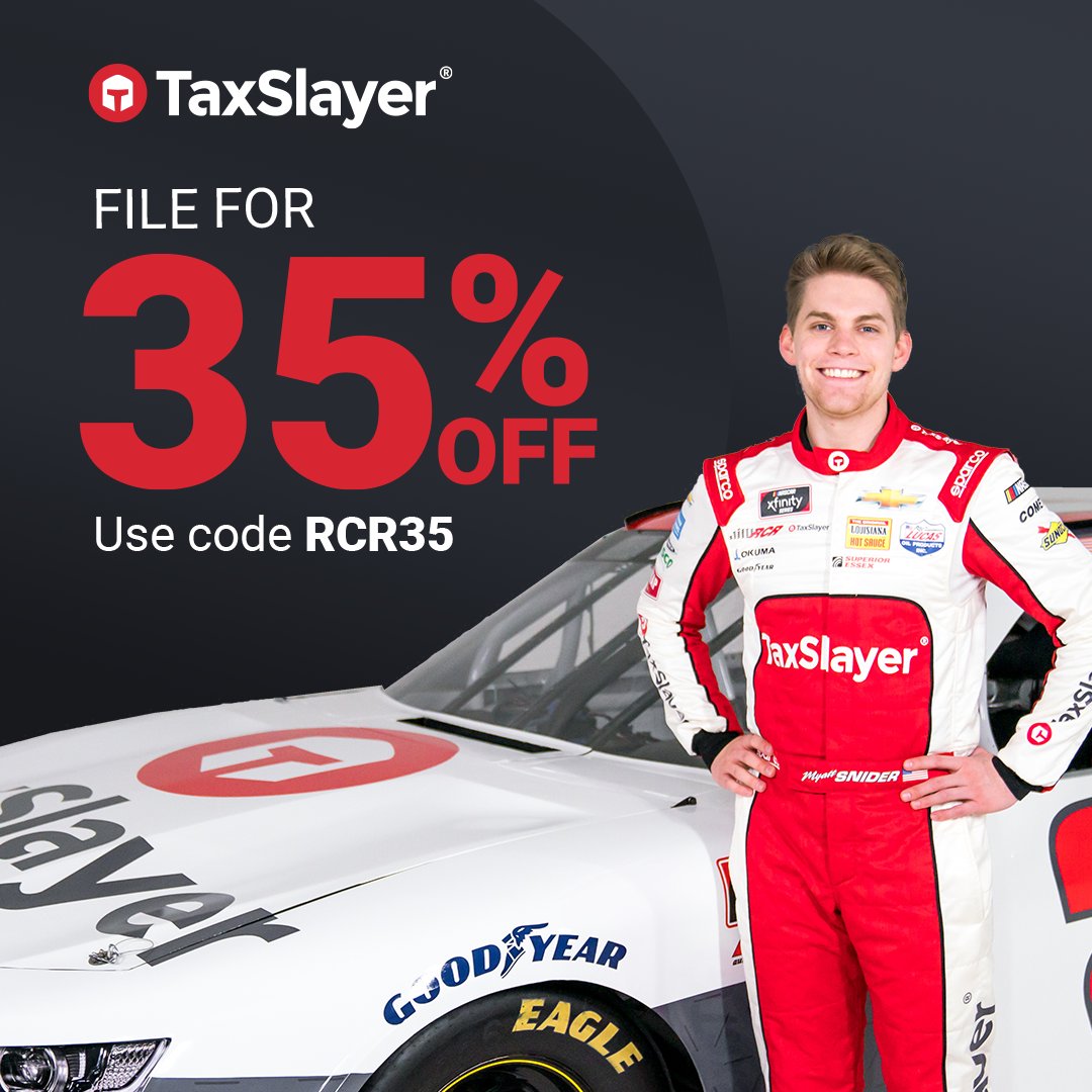 RCR fans get 35% off their federal tax returns with code RCR35. Beat the rush this year – the sooner you file, the sooner you get your refund!

➡️ taxslayer.com