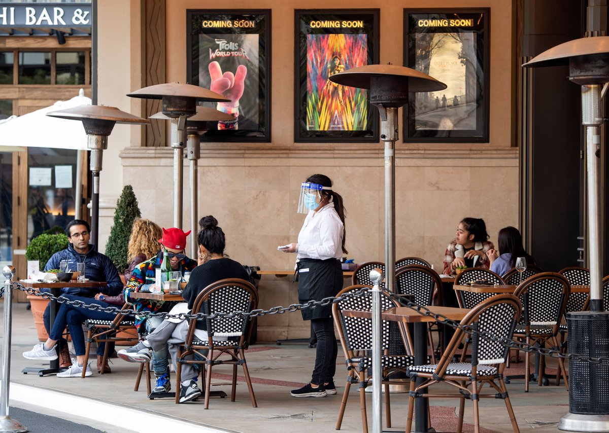CBSLosAngeles's tweet photo. #BREAKING: On the same day that outdoor dining officially resumed in L.A. County, public health officials announced Friday that restaurants will not be allowed to have their televisions on for customers. https://t.co/JpXKRvYgIg https://t.co/lJQrfpKlid